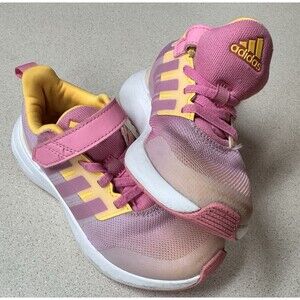 Adidas Girl's FortaRun 2.0 Top Strap Shoes Pink Size 11 - kids
